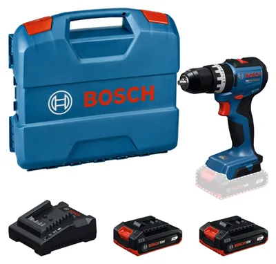 Immagine prodotto di Avvitatore a percussione a batteria Bosch GSB18V-52, 2 batterie GBA 18V 2,0 Ah in valigetta L-Case