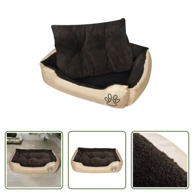 Image de The Living Store Lit chaud pour chien avec coussin L