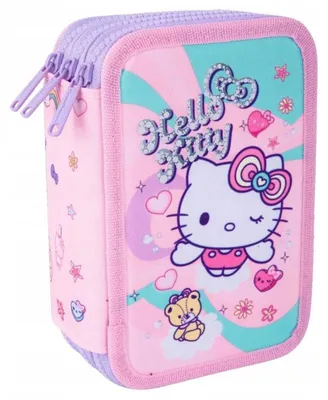 Produktbild von CoolPack | Federmäppchen Jumper 3 Hello Kitty Pink, 3 Fächer, komplett ausgestattet, kreativ und praktisch
