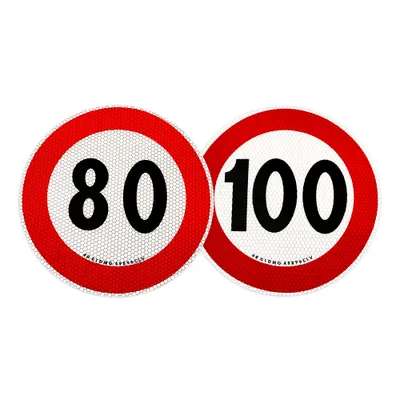 Produktbild von Kennzeichnung Geschwindigkeitsbegrenzung 80 und 100 km/h EU-zugelassen
