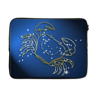 Produktbild von MuchoWow® Laptop Hülle 17 Zoll Laptoptasche Sternbild - Krebs - Sterne - Zipper - Schutzabdeckung