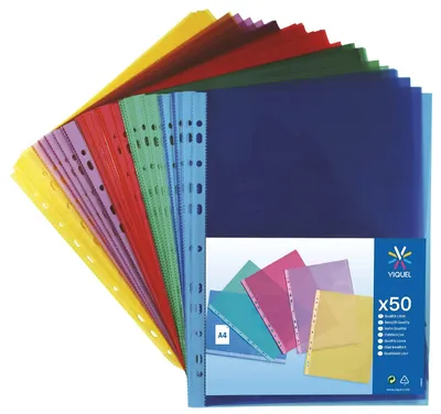 Zdjęcie produktu dla Viquel 106050 06, 210 x 297 mm (A4), Wielobarwny, Polipropylen (PP), 0,05 mm, 50 szt.