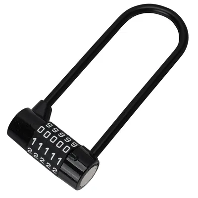 Image de Kurtzy Cadenas Anse longue Cadenas à combinaison 5 chiffres - 15,5 cm - Cadenas à combinaison robuste et étanche pour l'extérieur avec