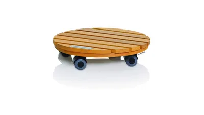 Obrázok produktu pre Podložka LECHUZA Natural Wood 30 guľatá z eukalyptového dreva | Ø 30 x 7 cm | 16782