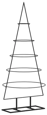 Image de Sapin de Noël en métal pour décorations Noir 125 cm