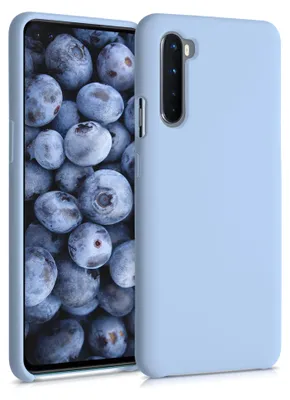 Produktbild von kwmobile Handyhülle für OnePlus Nord Hülle - Case Silikon - Kabelloses Laden - Schutzhülle Cover in Hellblau matt