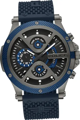 Produktbild von Police Silikon Herren Uhr Multifunktion Armband blau Police Surigao D2UPOQ2110503