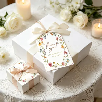 Produktbild von Geschenkanhänger Wildblumen, 50 Stück, Blumenmotive, für Geschenke