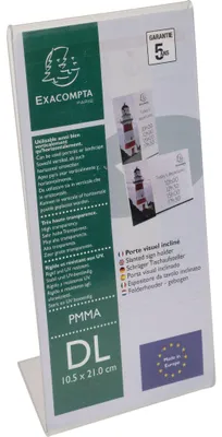Immagine prodotto di Portadepliant Exacompta 83058D PMMA DIN lungo