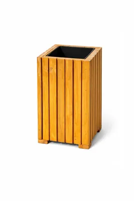 Obrázok produktu pre FKL Drevený kvetináč 25x25x40 cm – balkónový kvetináč odolný voči poveternostným vplyvom – dodávaný v zmontovanom stave – D29 Svetlohnedý