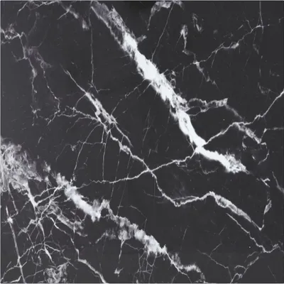 Obrázek produktu pro Stolní deska černá 80x80 cm 6 mm tvrzené sklo mramorový design
