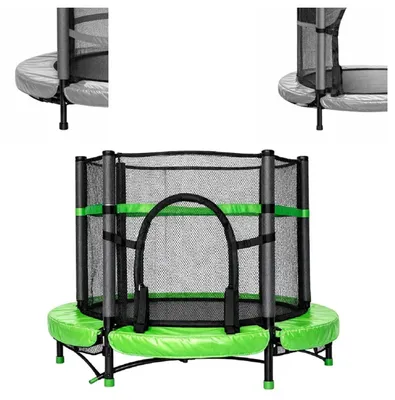 Produktbild von Chipolino Kindertrampolin Up und Down 140cm Sicherheitsnetz Gummibänder bis 27kg grün
