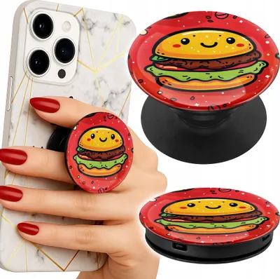 Obrázek produktu pro Držák na telefon Finger Popsocket/Sweet Smiling Burger Stand