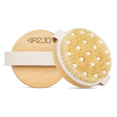 Produktbild von 4FIZJO Anti-Cellulite Trockenmassage-Bürste, mit Naturborsten, Silikon-Noppen