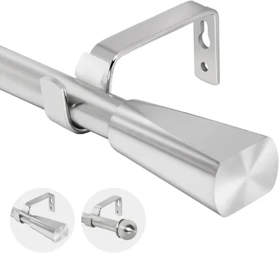 Zdjęcie produktu dla Karnisz Drążek Pojedynczy Regulowany Metalowy Srebrny 210-310 cm