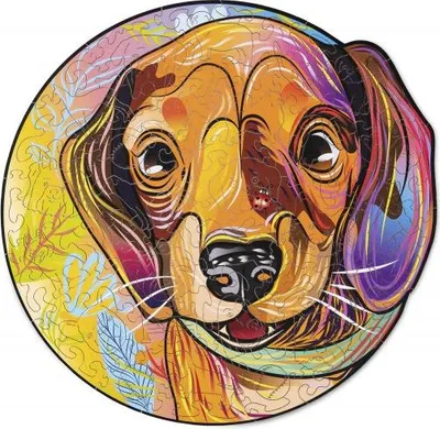 Imagen del producto de Rompecabezas 2D, "Cachorritos para la suerte": Charlie, raza WT, madera, 107 piezas