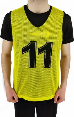 Immagine prodotto di Set di 11 chasubas con numeri da 1 a 11 - giallo - per adulti