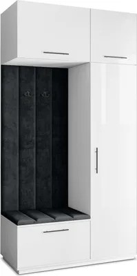 Produktbild von Masseno Garderobe-Set REMA 120/240/60 cm Modern Garderobenschrank Weiß