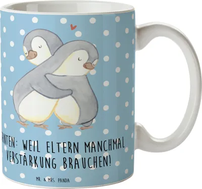 Produktbild von Mr. & Mrs. Panda Pott Liebe Tanten - Blau Pastell - Geschenk, Kaffeetasse, Familie, Neffe, Tasse, Teepott, Nichte, Eltern, Becher, schöne, Unterstützung, Kaffeebecher