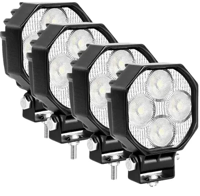 Immagine prodotto di Lampada da lavoro, faretti e luci alluvionali, alta luminosità, 4 fari alluvionali da 16W, 3000 lumen