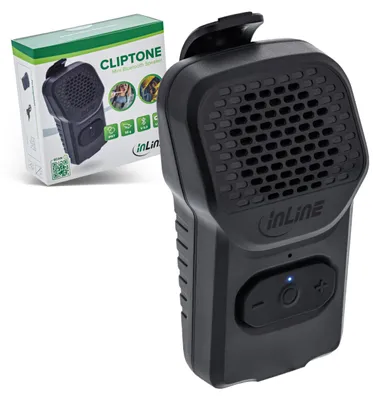 Image de InLine® ClipTone, haut-parleur Bluetooth portable, clip, dispositif mains libres