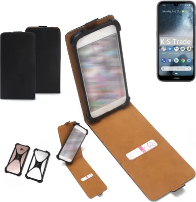 Produktbild von K-S-Trade Handyhülle Schutzhülle kompatibel mit Nokia 4.2 Hülle Case Cover Flip Style Bumper schwarz 1x