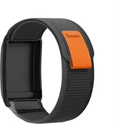 Produktbild von INF Nylon Armband für Whoop Tracker, Sportarmband mit Klettverschluss Schwarz+Grau