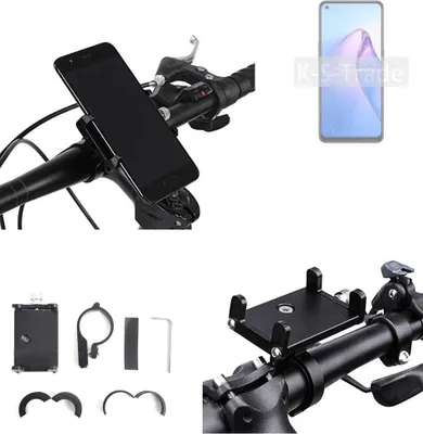 Produktbild von K-S-Trade Handyhalterung für das Fahrrad kompatibel mit Oppo Reno8 Z 5G Halter Lenkstange Fahrradhalterung Motorrad Bike Mount Befestigung Smartphone