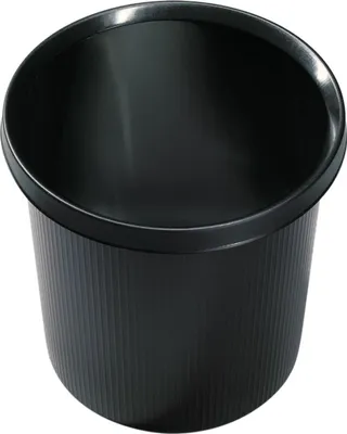 Image de helit H6105795 Papierkorb Linear 18 Liter rund PE schwarz