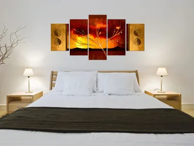 Zdjęcie produktu dla Obraz akustyczny abstrakcyjne drzewo 200x100 cm obrazy pianka akustyczna wysokowydajny pochłaniacz dźwięku izolacja akustyczna płótno 5 szt mural akustyka pomieszczenia izolacja akustyczna b-C-0149-b-o