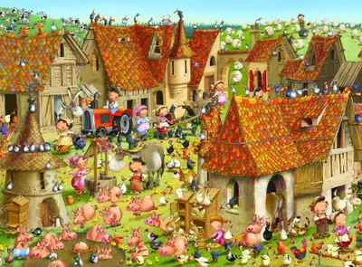 Produktbild von Grafika Puzzle François Ruyer - Bauernhof - 2000 Teile Karton