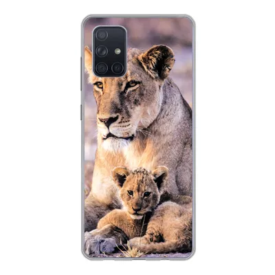 Produktbild von MuchoWow® Handyhülle Schutzhülle Hülle für Samsung Galaxy A51 5G Löwin - Löwe - Junges Silikon Softcase Handy Hülle - Abbildung