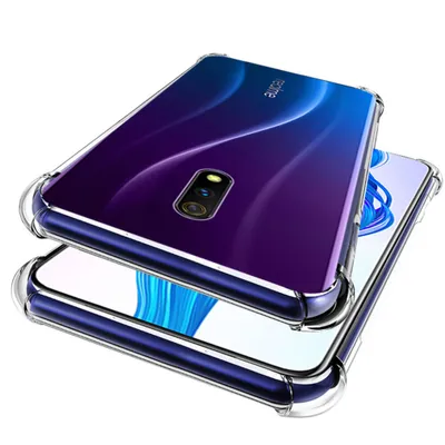 Immagine prodotto di Custodia OPPO Realme X, paraurti trasparente in TPU morbido, custodia protettiva antiurto per OPPO Realme X