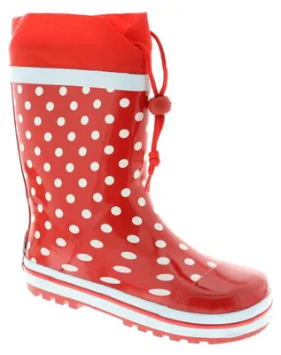 Produktbild von Playshoes Mädchen Gummistiefel Punkte Schlupfstiefel, rot, 22/23 EU