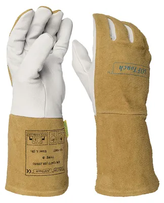 Verstärkte Rindsleder-Handschuhe, Größe 9.5, Schweißhandschuhe