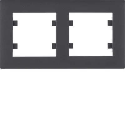Produktbild von HAGER lumina intense Zweifachrahmen horizontal schwarz WL5723