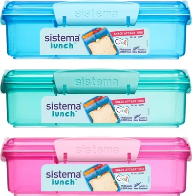 Produktbild von Sistema® Lunch™ Snack Box mit 2 separaten Fächern 975 ml
