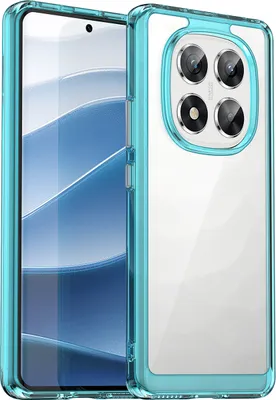 Obrázek produktu pro Pouzdro pro Xiaomi Redmi Note 14 Pro 5G průhledné, nárazuvzdorné TPU silikonové ochranné pouzdro nebesky modré