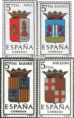 Produktbild von Briefmarken Spanien 1962 Mi 1321,1326,1333,1338 (kompl.Ausg.) postfrisch Wappen
