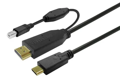 Image de Vivolink PROUSBCHDMIUSBB7.5 Câble USB 7,5 m USB 3.2 Gen 1 (3.1 Gen 1) USB C Noir (PROUSBCHDMIUSBB7.5)