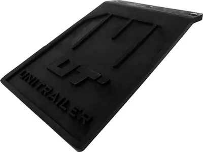 Produktbild von UNITRAILER Gummikotflügel gebogen 185x233 mm aus robustem Gummi für Pkw-Anhänger als Kotflügelabdeckung und Spritzschutz