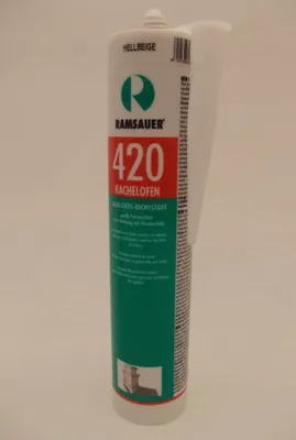 Produktbild von Elastische Fugenmasse Acryl in HELLBEIGE für Kamin und Kachelofen in Kartusche