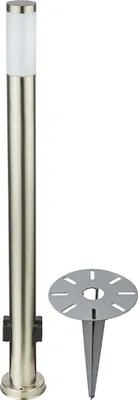 Produktbild von Stehlampe, 2x Steckdose, Edelstahl, H 110 cm