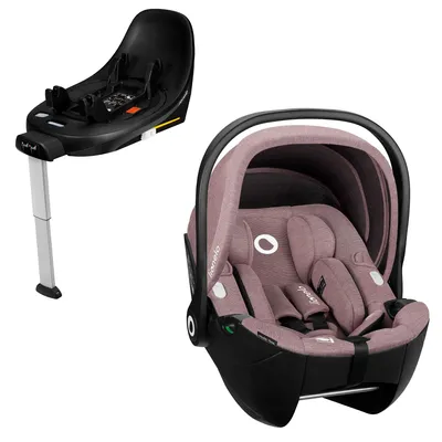 Produktbild von Lionelo Babyschale MOXIE i-Size SET Kindersitzbasis, Kopfstütze verstellbar Seitenschutz Rosa