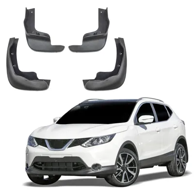 Image de Bavettes Garde-Boue Jeu De 4 Pcs Pour Nissan Qashqai 2 J11 2013-2021 4pcs, Lavable, Facile é Assembler, Durable, 2 Avant + 2 Arriére