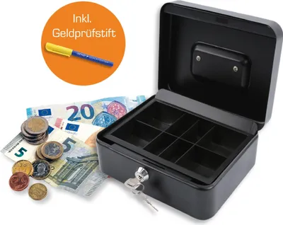 Produktbild von CB700 Plus Geldkassette mit beigelegtem Geldprüfstift