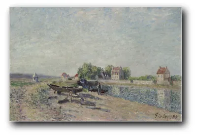 Produktbild von Kunstdruck „Saint-Mammès, Loing-Kanal“ von Alfred Sisley – 30 x 45 cm – ungerahmt