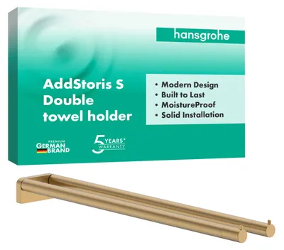 Produktbild von Hansgrohe 41787140 Handtuchhalter AddStoris S zweiarmig