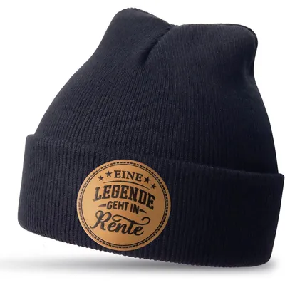 Produktbild von Strickmütze Herren Damen Winter Warm Einheitsgröße Schwarz Rippstrick