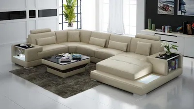 Zdjęcie produktu dla Skórzana sofa kanapa salon narożnik narożnik narożnik nowoczesny sofa G8023